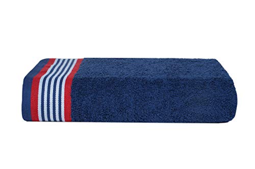 Image of Casa Copenhagen,Germany Design - He & She Super Soft Collection 100% Cotton Bath Towel Set (Size : 70 x 140 cm) - Racing Red & Iris Blue