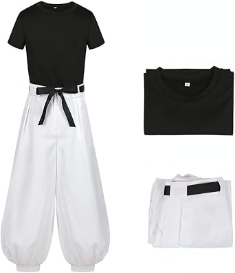 Men Anime Touji Fushiguro Cosplay Costume Short Sleeve Top Pant Outfit Fushiguro Toji Cosplay Suit Halloween Costume