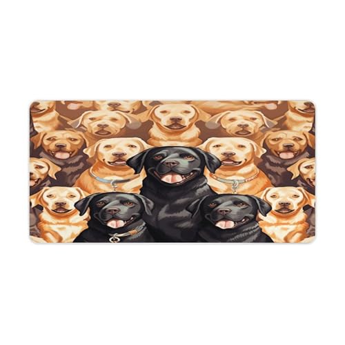 Labrador Retriever Dogs Desk Pad Large Office Desk Mat