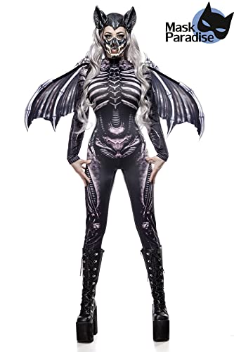 Skull Bat Lady kit complet L canevas strass haute définition - 2