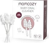 Momcozy Baby-Zungenreiniger aus Mull, Einweg-Mundreiniger für Babys, Reinigungsstäbchen für Zähne, Mund und Zahnfleisch, Mundreiniger für Neugeborene, 40 Stück