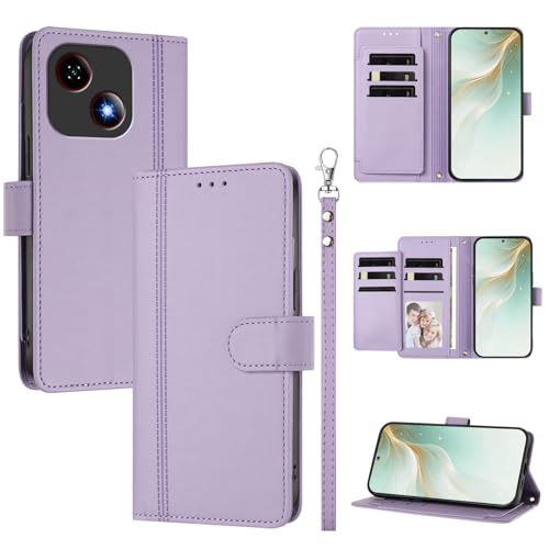 Cover �Ή��@�� for ZTE Blade A55 4G,�Ή��@�� for ZTE Blade A35 4G �y�J�[�h�X���b�g2�t���E�H���b�g�X�^�C���z�X�}�z�P�[�X Purple