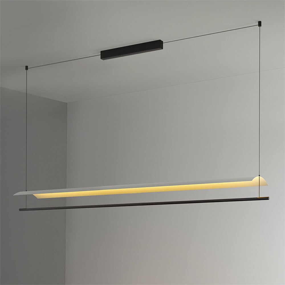 CONERY 3000-6500K Lámpara Colgante Lámpara Colgante Larga Negra Decoración Moderna para el hogar Accesorios de iluminación de suspensión LED Araña LED de Hierro Iluminación Colgante Regulable