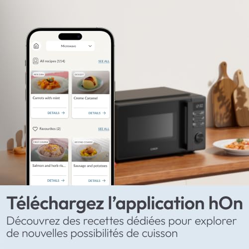 Candy WAVE 300 Micro-ondes 20 Litre 700W 5 Niveaux de Puissance, 8 Programmes Automatiques, Nettoyage Gacile, Décongélation, Verrouillage de Sécurité Enfant, Minuteur, Noir CMW320SDB