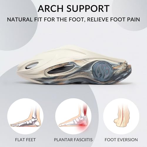 361° AG Whale 2 Recovery slides for men arch support mens slippers for plantar fasciitis relief house shoes orthopedic,Non slip closed toe sandals for shower beach gym,Aaron Gordon basketball slides2