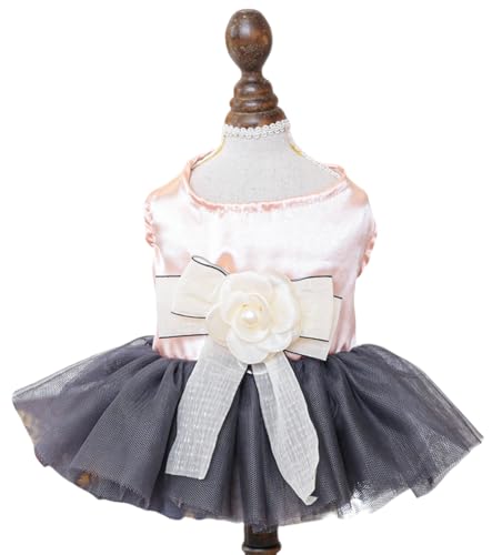 MaruPet Fashion Sweet Puppy Dog Blingbling Princess Skirt Pet Dog Lace Cake Camisole Tutu Dress J-Pink S