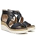 Naturalizer SOUL Women's Goodtimes Wedge Sandal Black 8 M