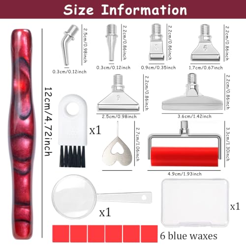 Image of Praise V Do Diamond Painting Art Drill Bead Dot Pick Pen Kit with Screw Stainless Steel Rose Metal Tip Nib Placer Roller Tool Accessories Ergonomic Stylus for 8D Diamond Paint Nail Red Black