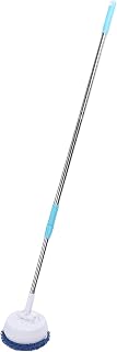 Luocute Electric Cleaning Brush, Dry Wet Rechargeable Cordless Scrubber with Telescoping Handle 8 Replaceable Brush Heads for Bathroom Kitchen Car Tile Floor Glass Ceiling