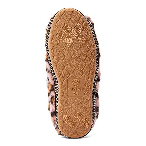 Ariat Women's Snuggle Warm Indoor & Outdoor Rubber Outsole Slip-On Slipper, Pink Leopard, Small #TOP5