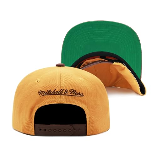 Mitchell & Ness New York Knicks Beef and Broccoli Snapback Hat Cap - Wheat/Brown/Green