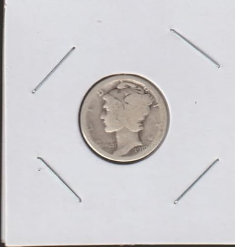1919 Winged Liberty or "Mercury" (90% Silver) Dime Very Good