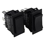 Chuuparts 2-Pack Snowblower Chute Rotation Switch 1687904 1752240YP 1687905 1737378YP Compatible with John Deere Simplicity Snapper Murray Snow Blower Thrower Rocker Control Switch 1754865YP 1737379YP