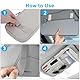 Linkstyle Auto Sun Visor Organizer, Interieur Leder Zubehör Aufbewahrungstasche, Auto Sonnenblende Organizer für Kartenlizenzschlüssel Handy Rechnung