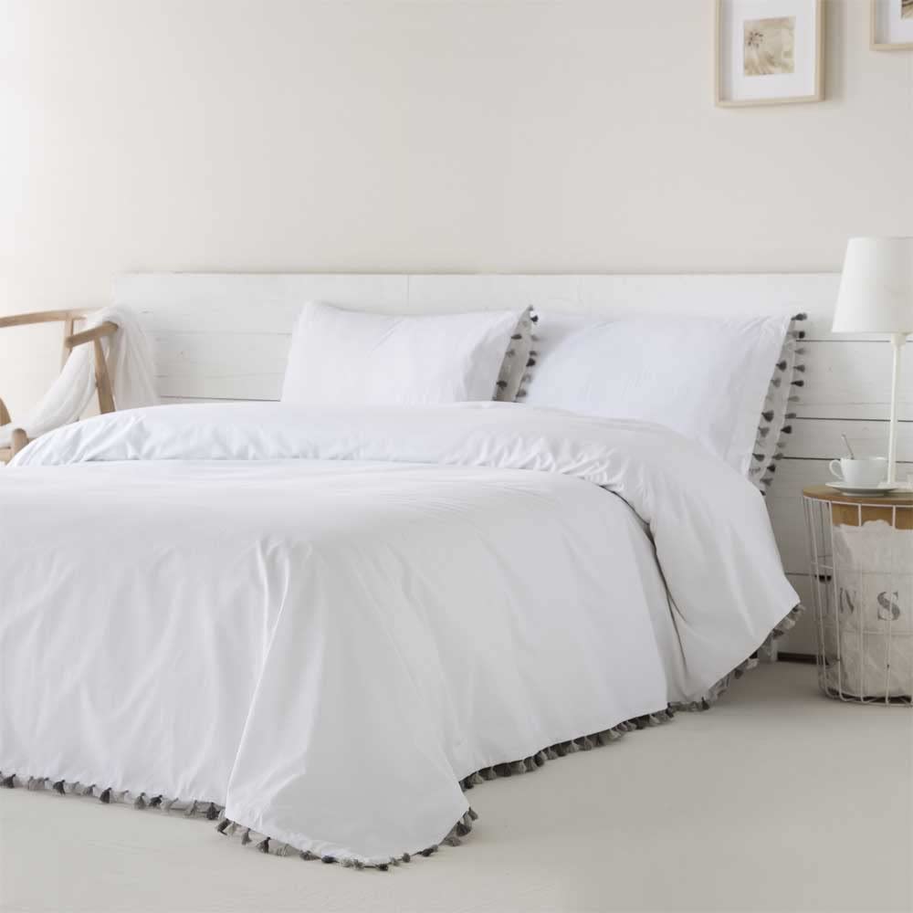 COTTON ARTean Funda Nórdica Cama 90 percal algodón 200 Hilos EGA Blanco