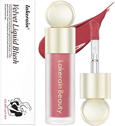Velvet Liquid Blush, Highly Pigmented Cream Blush Makeup Stick, Natural Blend Soft Matte Finish, Lightweight Dewy Cheek Lip Tint, Long-Lasting, Smudge Proof, Liquid Face Blush for Cheeks Lips (05#)