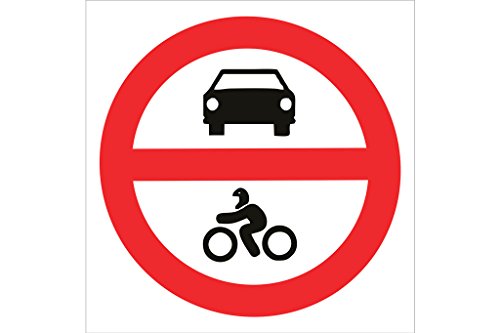 Plimpo Señal Poliestireno 210X210Mm Prohibido Coches Y Motocicletas En Oferta Cofan P87Pl210210 Señal Poliestireno, 210 X 210 Mm