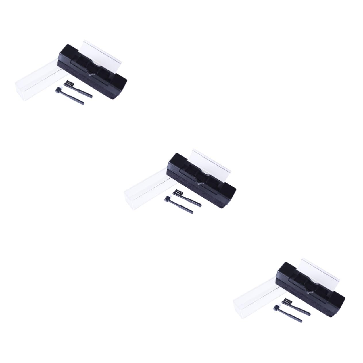 Uonlytech 3sätze Platten Reinigungsbürste Für Schallplattenspieler Effizientes Reinigungsset Für Vinylschallplatten Entfernt Und Fingerabdrücke Schwarz