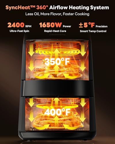 Save $92 on Beelicious Pro 12QT Dual Air Fryer with SyncHeat Tech - Image 3