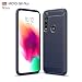 Produktbild NUPO Hülle für Moto G8 Plus, Silikon TPU Schale Kratzfest Kohlefaser Optik Cover Carbon Fiber Look Shockproof Schutzhülle Case für Motorola G8 Plus Smartphone (Blau)