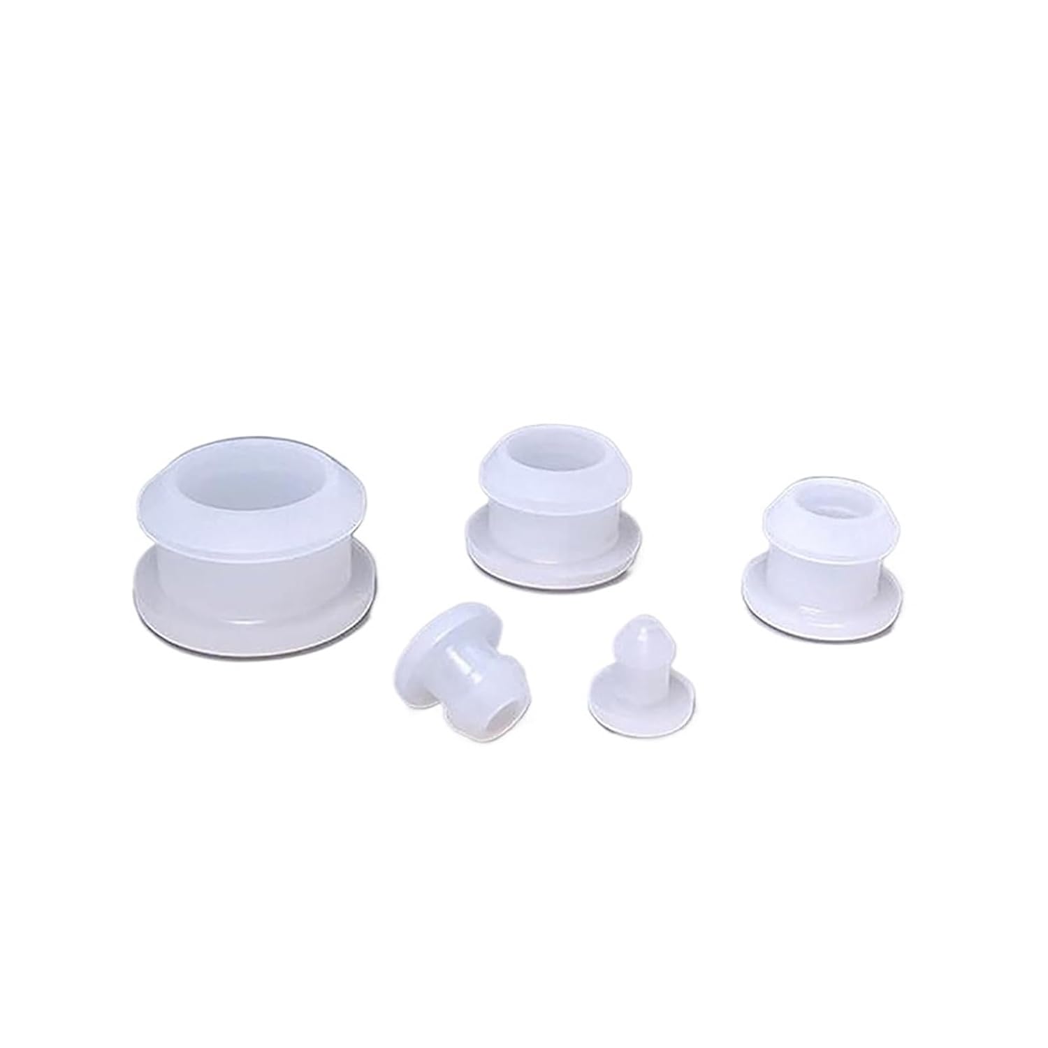 Solid Rubber Stoppers, 10pcs 2.5mm to 50.6mm Silicone Rubber Snap-on Hole Plug Blanking End Caps Seal Stopper (Color : G2, Size : A-27mm) (Color : Transparent, Size : A 24mm)
