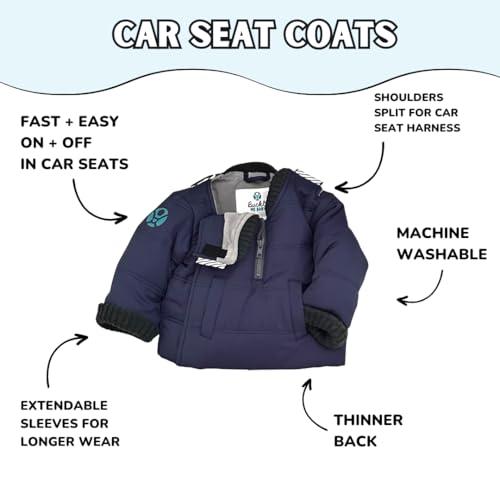 image for Buckle Me Baby Coats - Safer Car Seat Toddler Boys Warm Winter Jacket/