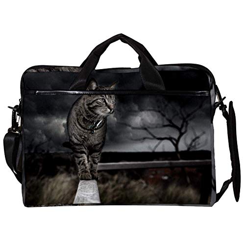 Maletín bandolera para laptop de 14 pulgadas Domineering Cat: protege tu computadora de golpes