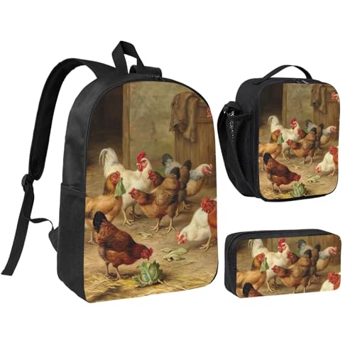 Sac à dos d'école avec boîte à déjeuner et trousse EdWal pour élève