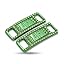 2PCS Green Bling Diamond
