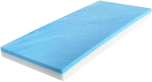 FoamRush Cojín de banco de espuma viscoelástica de gel de 4 x 24 x 48 pulgadas, repuesto de firmeza media (espuma de tapicería, acolchado de goma,