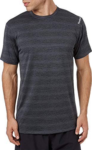 Reebok T-shirt à rayures homme idéal pour terrasses d'été et sorties urbaines
