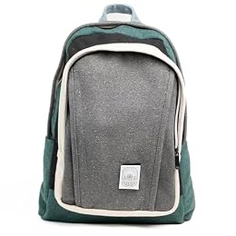 DIME BAGS Large Backpack Made with 100% Nepali Hemp, Roomy Storage with Multi-Compartments & Hidden Pocket, Adjustable Shoulder Straps, Unisex Bag for Travel & Daily Use, Naturals Pioneer (Ash)