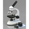 AmScope M149C-E Digital Compound Monocular Microscope, WF10x and WF25x Eyepieces, 40x-1000x Magnification, LED Illumination, Brightfield, Single-Lens Condenser, Plain Stage, 110V or Battery-Powered, Heavy-Duty Metal Frame, Includes 0.3MP Camera and Software