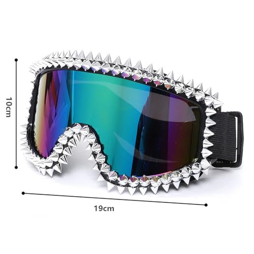 Oversized Rivet Sunglasses Women For Men Vintage Shield Sun Glasses Trend One Piece Shades Retro Square Sunglasses UV4004