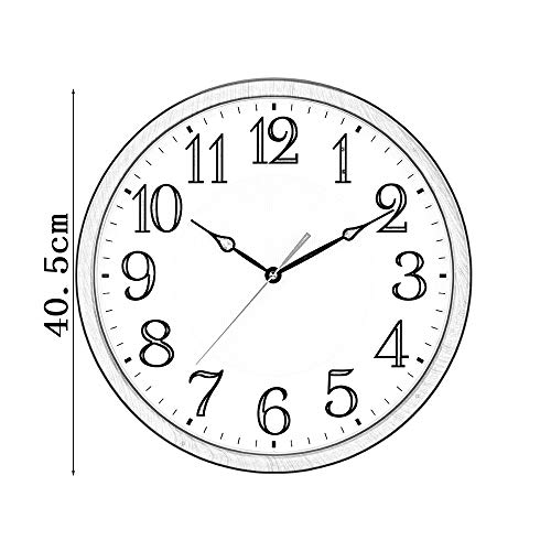 Wall Clock Modern Minimalist Quartz Clock, Silent Sweeping Movement, Quiet, Time Accurate, Home Decoration Accessories, 16 Inch