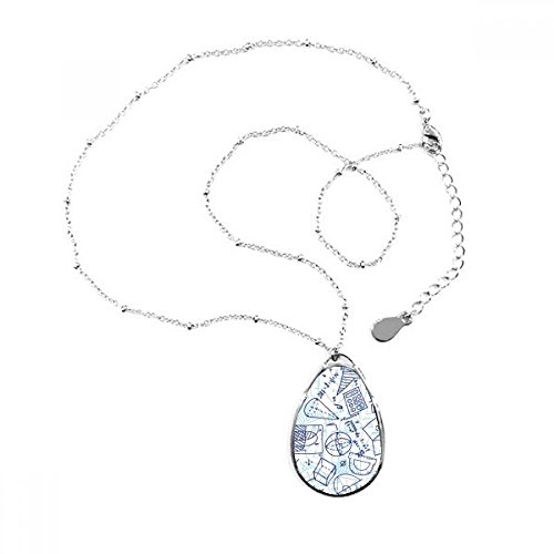 Pendentif en forme de bijoux mathématiques peint en bleu de qualité