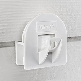 EASY Zero-Drill Fiber Cement Siding Mount Basic Kit - White | Patented Hardie Board Hooks & Clips for Exterior Decor | Cam-Lock Security Camera Mounting Bracket | Heavy Duty 35 lb Capacity