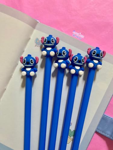 kit 4 Canetas Bichinho Stitch Kawaii - 4 Canetas Stitch Papelaria Fofa