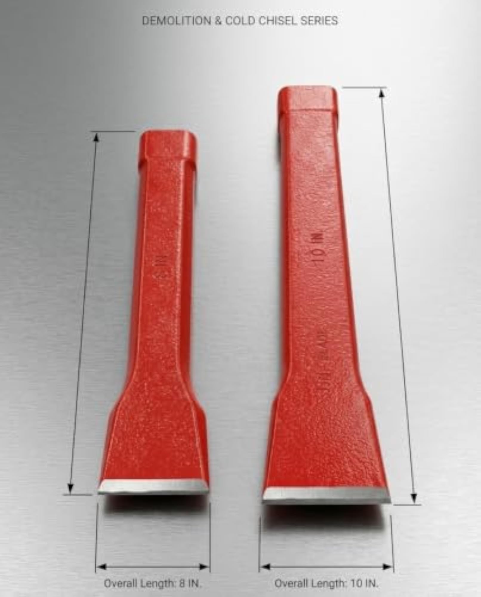 Iron Chisel Set, 10 Inch & 8 Inch