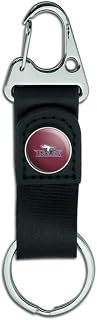 Texas A&M University - Texarkana Primary Logo Keychain with Leather Fabric Belt Clip-On Carabiner