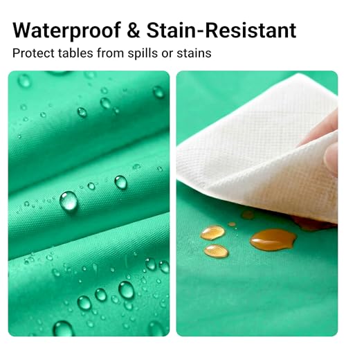 Auros 10-Pack Plastic Tablecloths, 54x108 Inch Disposable Table Covers, 8FT by Auros - Used condition - Image 2