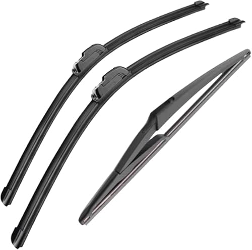 michengxxx Wiper Blade Set for Nissan Qashqai 2013-2020 26 + 17 + 12 inches, Aerodynamic All-Climate Front and Rear Windshield Replacement