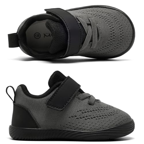 Image of MORENDL Toddler Sneakers Baby Boys & Girls Barefoot Shoes Lightweight Breathable Walking Running Tennis Athletic Sport Shoes