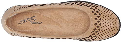 Easy Street Women's Mona Comfort Pump With Cutouts Ballet Flat, Nude, 10 N Us #TOP4