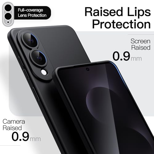 JETech Slim Case for Samsung Galaxy S25 Edge with Camera Lens Full Protection, Ultra-Thin Lightweight Matte Finish Minimalist Protective Phone Cover (Black) by JETech - Used condition - Image 4