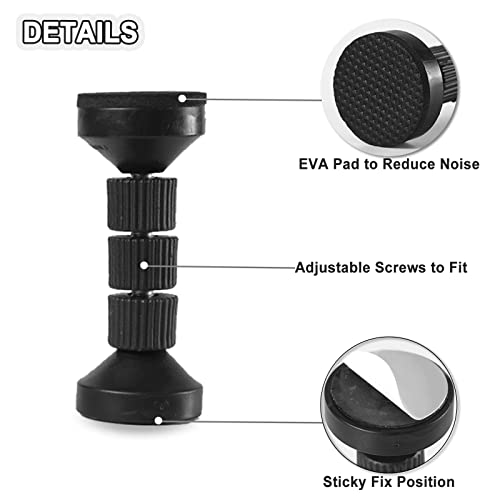 4Pcs Headboard Stoppers, Adjustable Threaded Bed Frame Anti-Shake Tool With Furniture Pads And Screws For Beds Cabinets Sofas #TOP2
