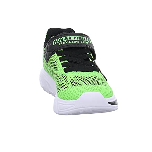 Skechers Bambino Flex-Glow Elite - Vorlo Sneaker In Lime/Nero, Taglia 29 - 5