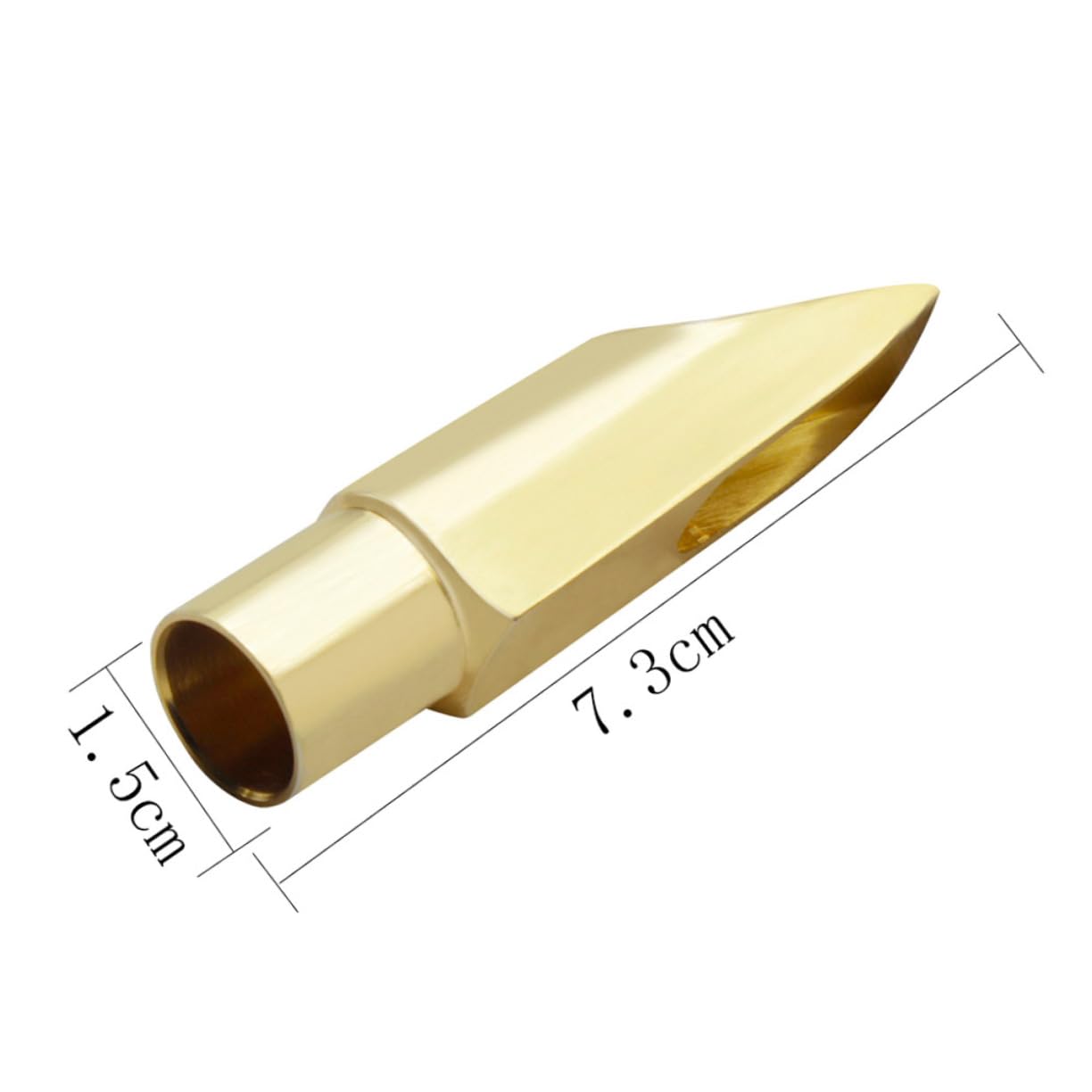Gatuida Sax Soprano Testa Metallo Oro per Accessori Sax Suono Nitido e Comfort Ottimale