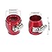 X AUTOHAUX 4pcs AN8 Hex Red Car Hose Finisher Flexible Rubber Pipe Clamp with Screw Band Adapter Fitting for Oil Fuel Water Tube