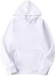 Unisexe Hommes Femmes manches longues Cordon Chandail à capuche Plain Pull Hoodies Tops thermiques